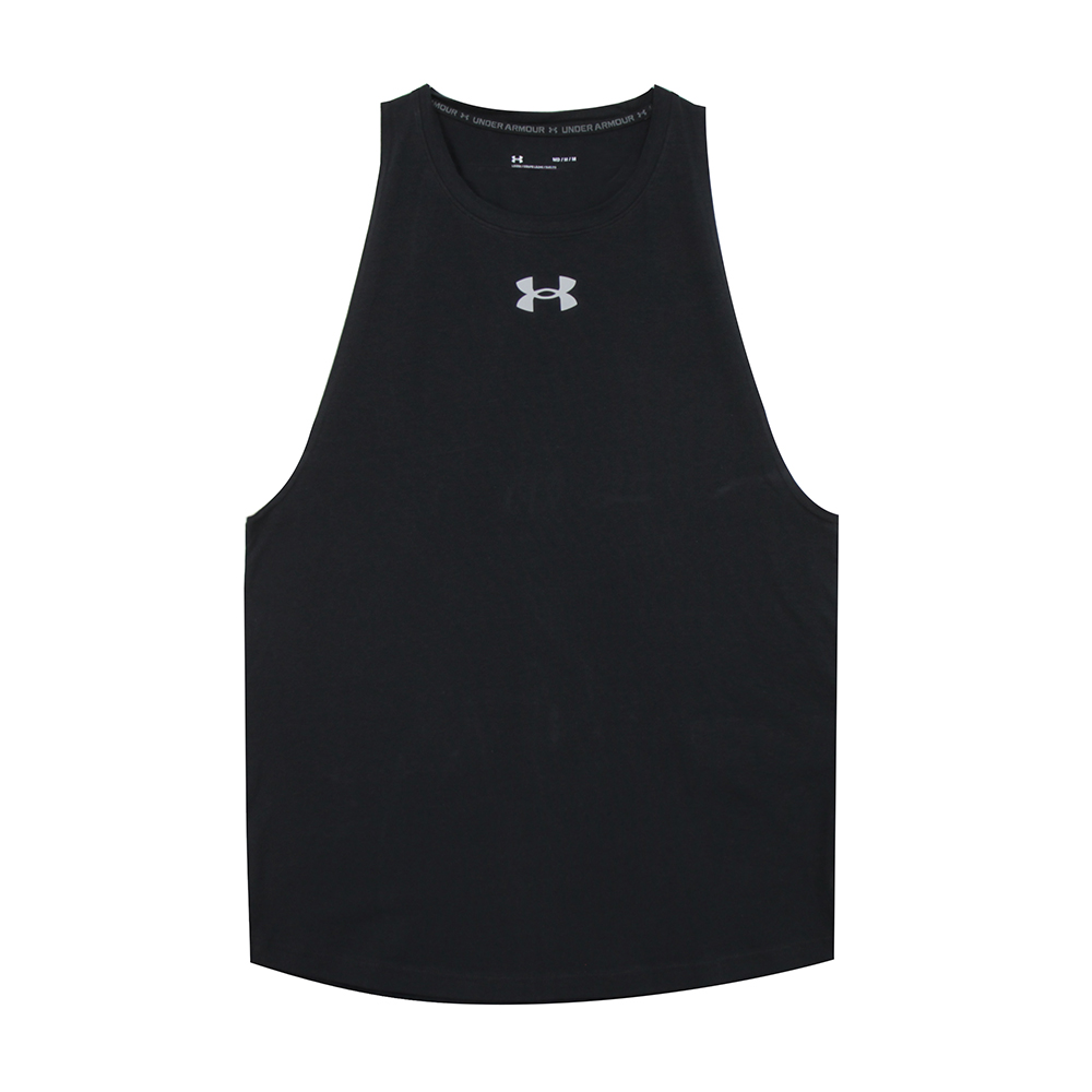 언더아머 UA 베이스라인 코튼 탱크 싱글렛 민소매티 블랙 1361901-003