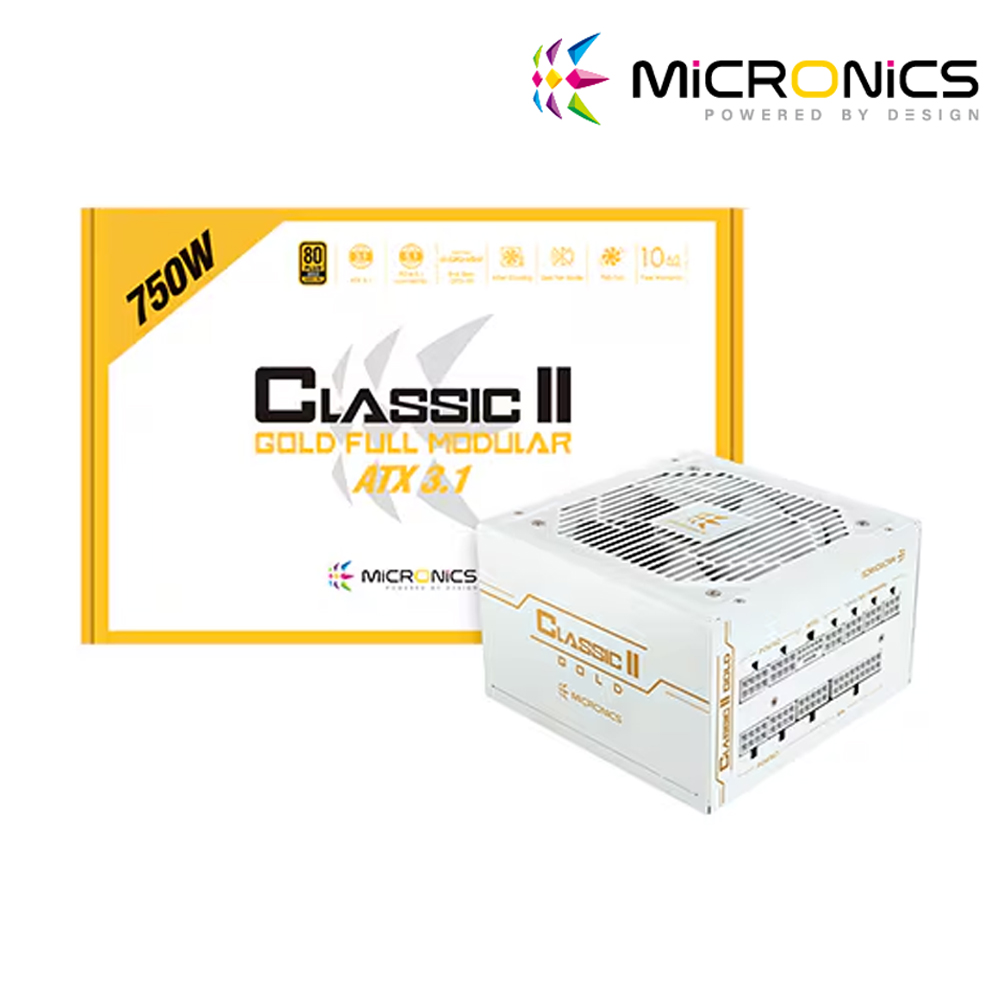 [오늘출발] 마이크로닉스 ㅡ카드추가할인ㅡ마이크로닉스 Classic II 750W 80PLUS골드 풀모듈러 ATX3.1 화이트 컴퓨터 PC ATX 파워