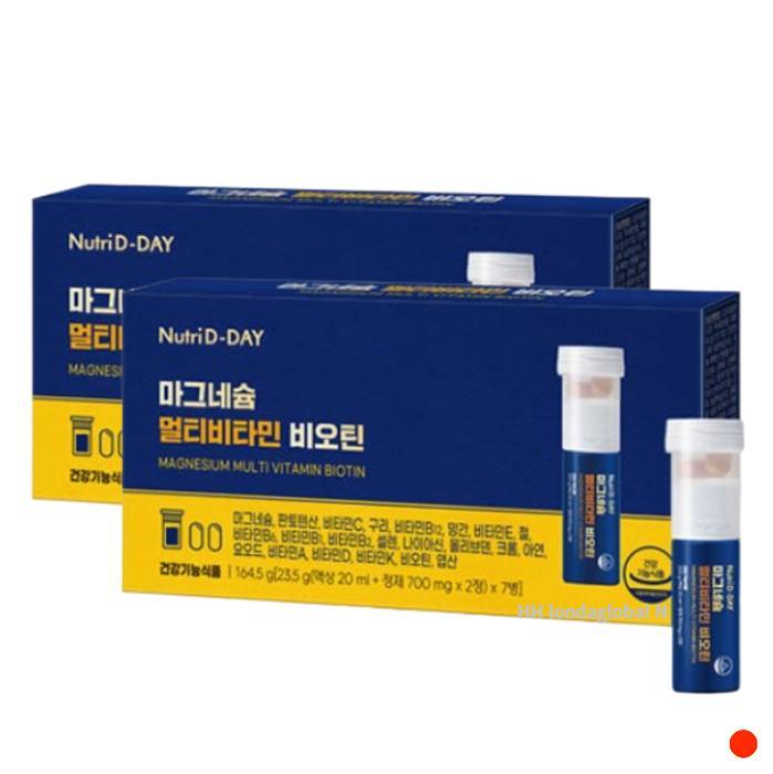 뉴트리디데이 마그네슘 멀티비타민 비오틴 액상 7병X2