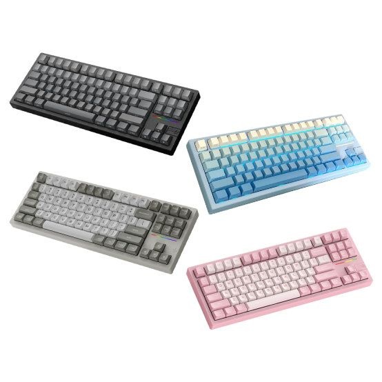 [해외] VTER Galaxy80 Pro 기계식 키보드 알루미늄 88키 한백옥측 RGB효과