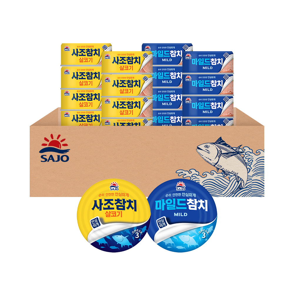 사조 참치 100g 세트 (살코기 8캔+마일드 8캔)