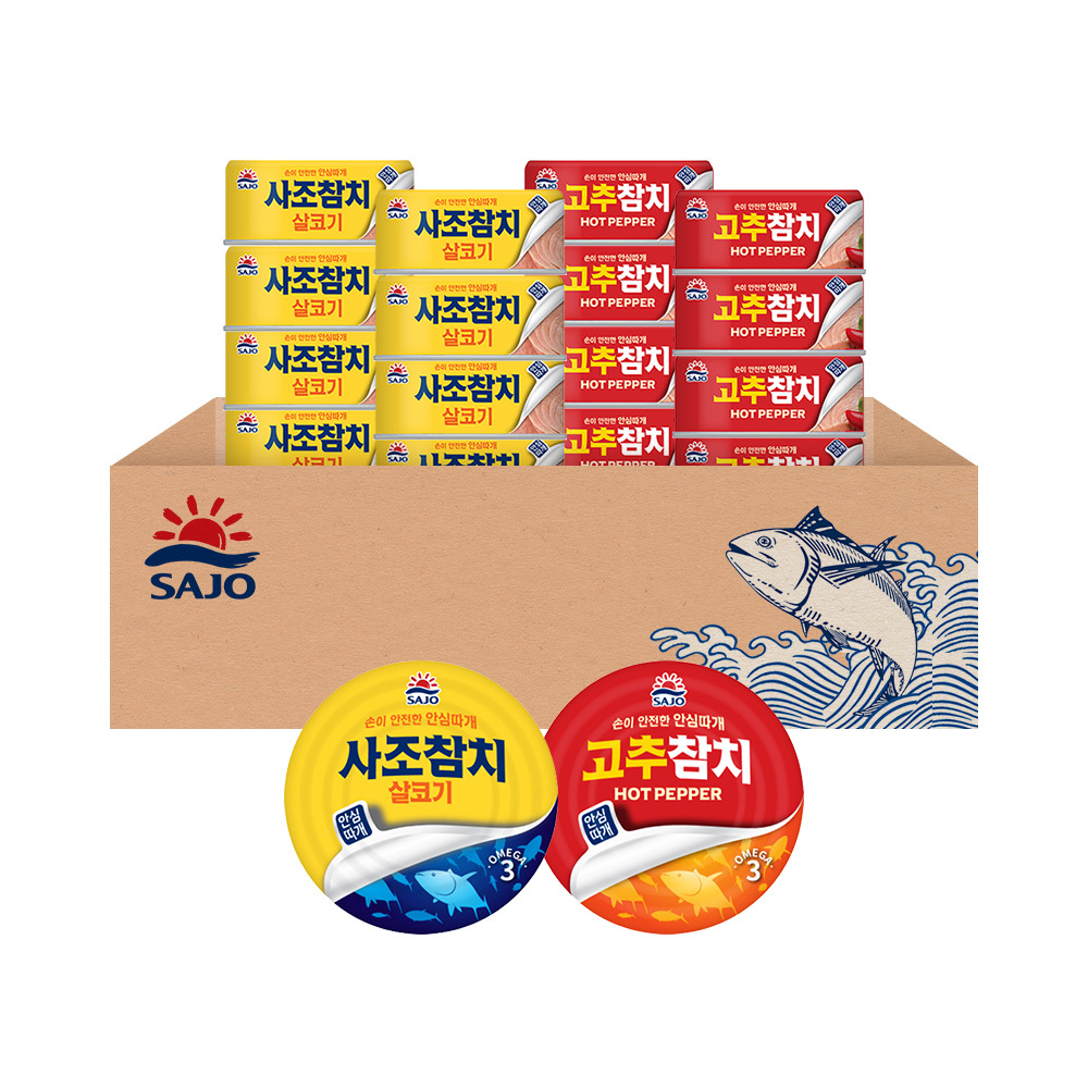 사조 참치 100g 세트 (살코기 8캔+고추 8캔)