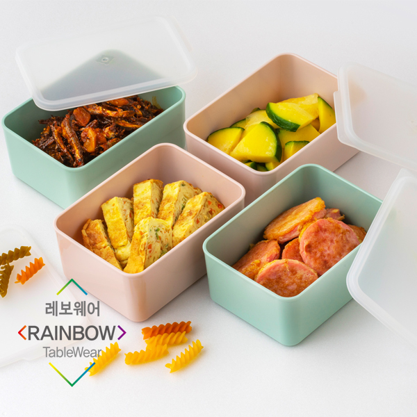 플리젠 레보 웨어 2호 (4종 8P) 밥팩 냉동 냉장 멀티저장용기 소분 밀폐용기