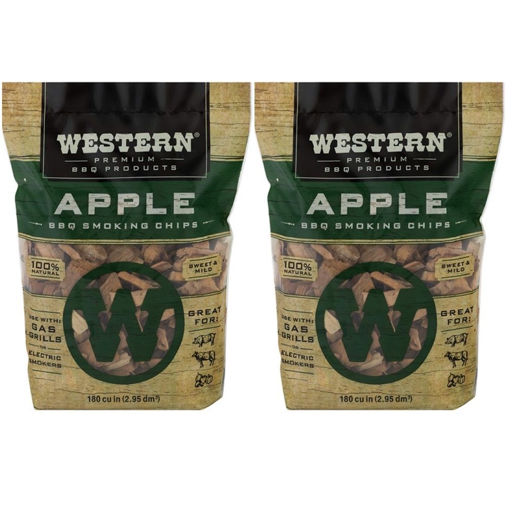Western [해외] Western Apple BBQ Smoking Chips 미국 웨스턴 애플 사과 바베큐 훈연칩 우드칩 2.95L 2팩