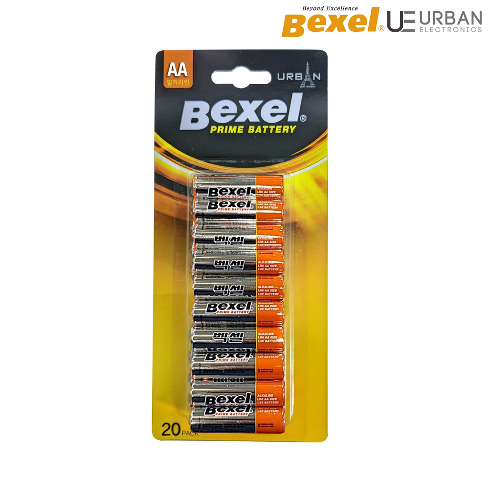 벡셀 어반 알카라인 프라임 건전지 기획팩 카드형 AA20개입