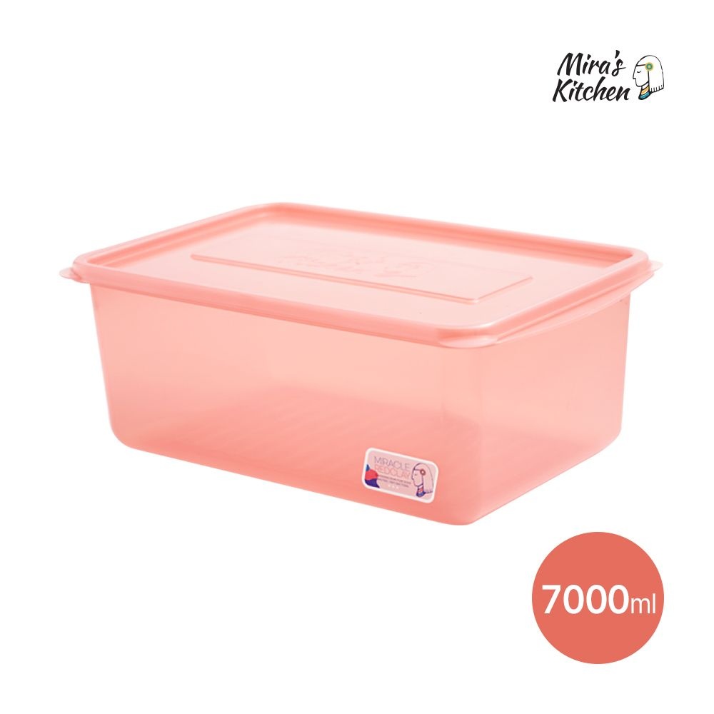미라네주방 냉장고정리 밀폐용기 김치통 반찬통 김치보관 미라클통 황토 점보 7000ml