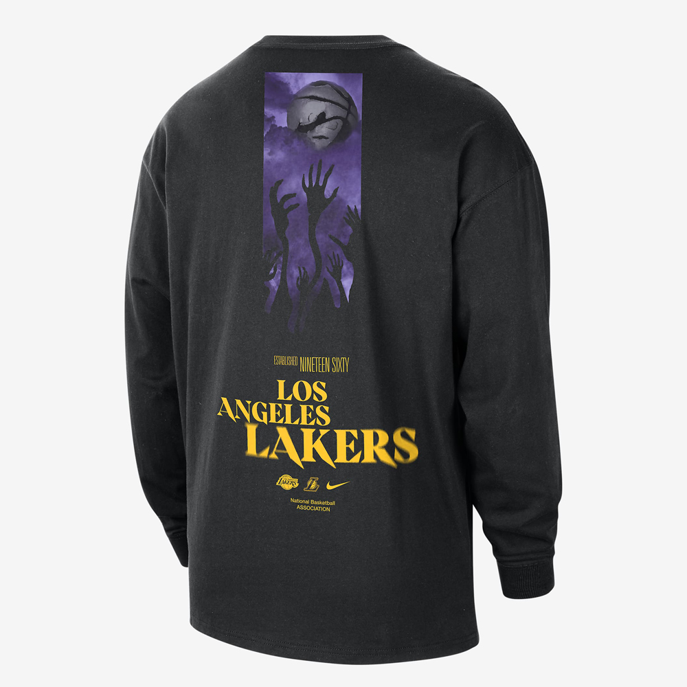 [해외] 롱슬리브 긴팔 티셔츠 로스엔젤레스 레이크 사이드 NBA HJ2713-010