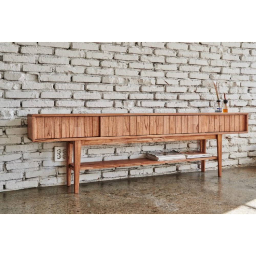 SOL 협력사 사운드바 수납가능 럭셔리 참죽 원목 TV대 거실장2000 예쁜 원룸 거치대 AV