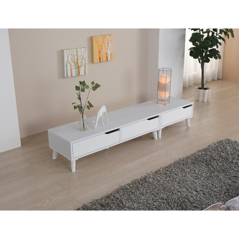 1년AS 드라마협찬 3칸 낮은 거실 AV 티비거실장1200 대 미니 모던한 나무, image size:1000x1000