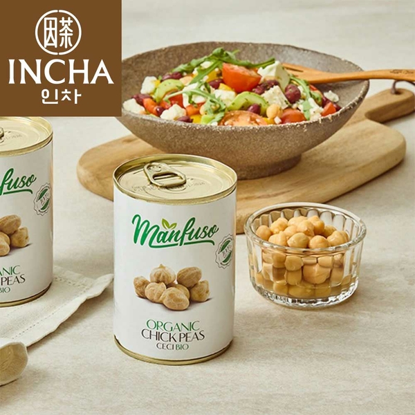 인차 유기농 병아리콩 400g 칙피 이집트콩 후무스