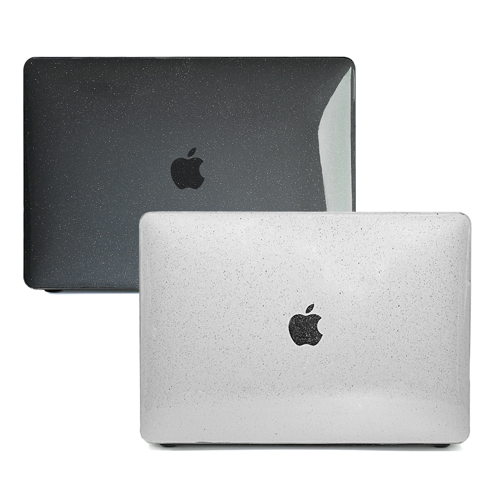 트루커버 맥북 프로 M1 M2 M3 14인치 A2442 A2779 A2992 글리터 소프트 케이스 투명 블랙 보호 커버