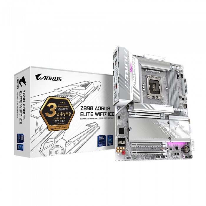 [오늘출발] 기가바이트 GIGABYTE Z890 AORUS ELITE WIFI7 ICE 제이씨현 인텔 메인보드