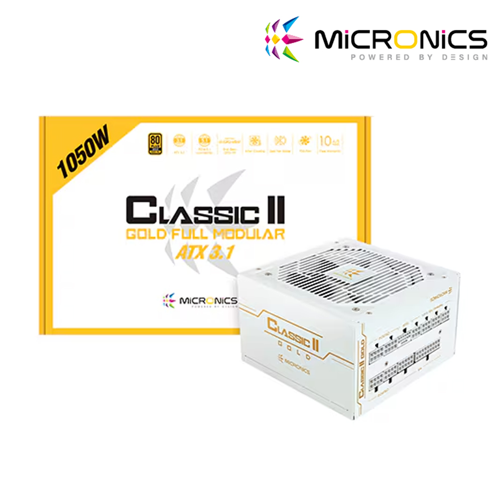 [오늘출발] 마이크로닉스 ㅡ카드추가할인ㅡ마이크로닉스 Classic II 1050W 80PLUS골드 풀모듈러 ATX3.1 화이트 컴퓨터 PC 파워 서플라이