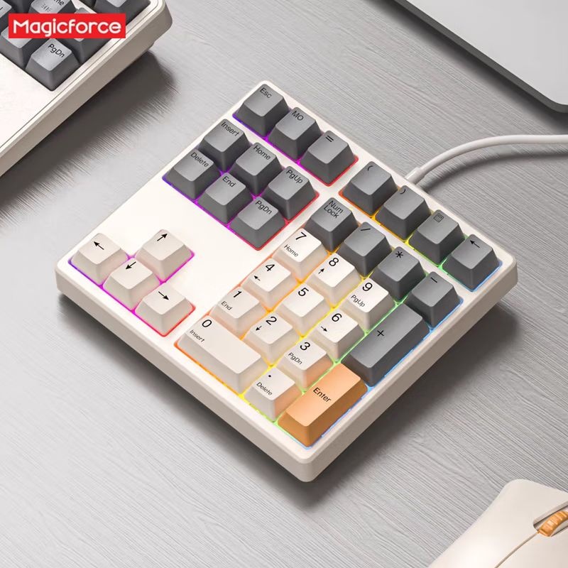 [해외] 매직포스 Magicforce MF34 유선 기계식 숫자 키보드 키패드 RGB 카일BOX 화이트축
