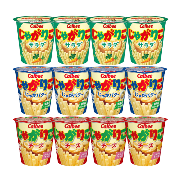 가루비 자가리코 사라다 x 4 / 감자버터 x 4 / 치즈 x 4 총 12개 세트