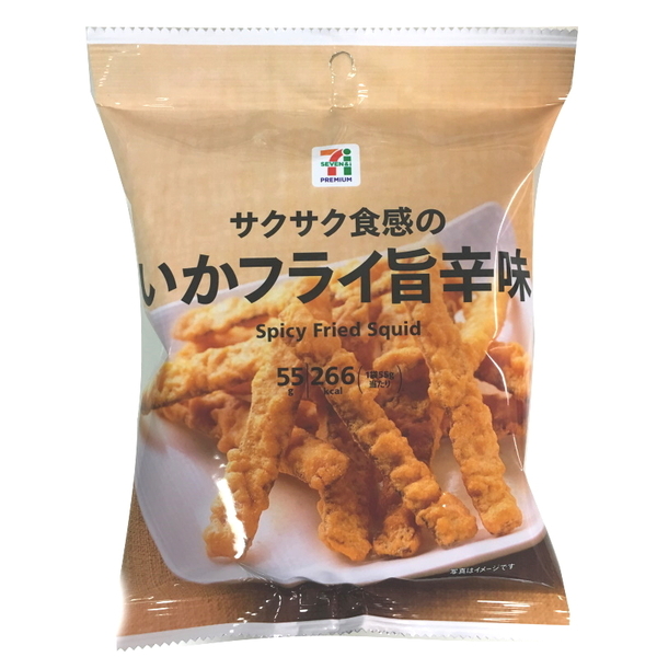 세븐 프리미엄 바삭한 식감 오징어 튀김 취지 매운맛 50g