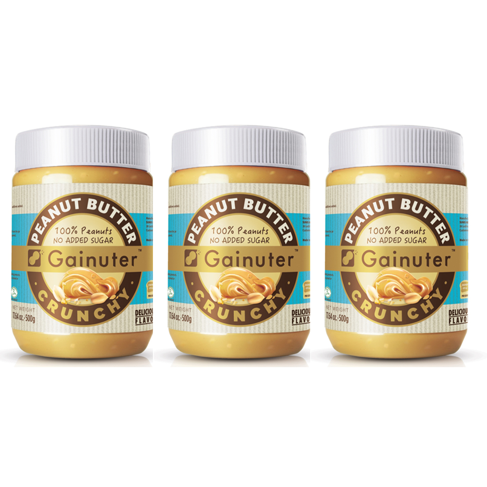 제이넛터 땅콩버터 크런치 500g 3개 - 땅콩100% 땅콩잼 피넛버터 무첨가