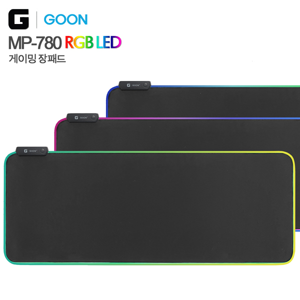지군 MP-780 RGB 레인보우 게이밍장패드
