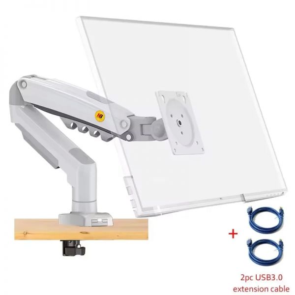 UnKnown [해외] NB F80 LCD LED 모니터 거치대 암 가스 용수철 풀 모션 스트럿 플렉시 TV 마운트 로딩 2-9kg Desktop17-27 인치 신제품