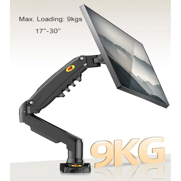 [해외] NB NORTH BAYOU F80 데스크탑 가스 용수철 LCD LED 모니터 거치대 마운트 암 풀 모션 디스플레이 스탠드 2-9 kg 적재 17-30
