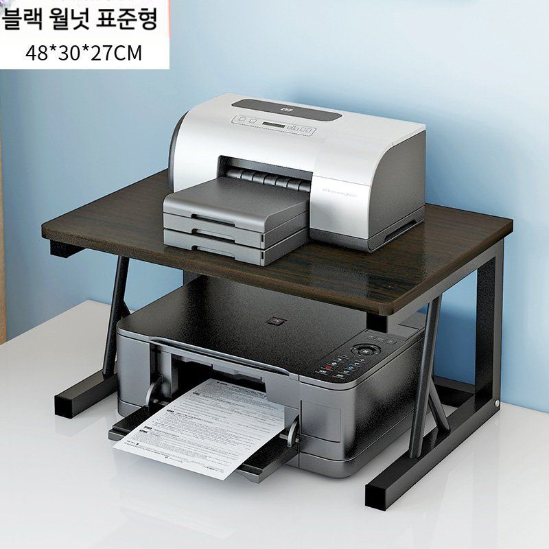 [해외] 사무실 소형 프린터 랙 데스크탑 더블 레이어 복사기 보관 다목적 선반