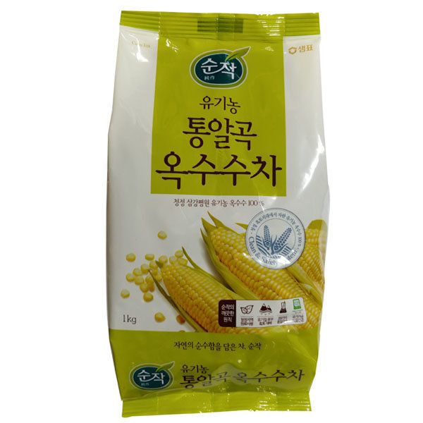 샘표 순작 유기농 통알곡 옥수수차 1kg 8개