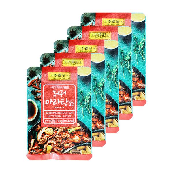 오뚜기 이금기 사천 훠궈 마라탕 소스 70g 5개