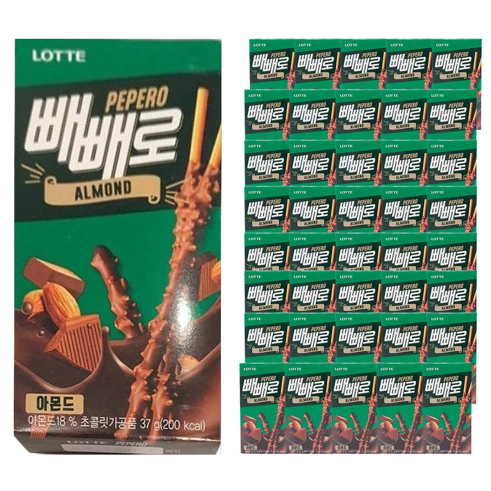 롯데제과 빼빼로 아몬드 37g x 40개