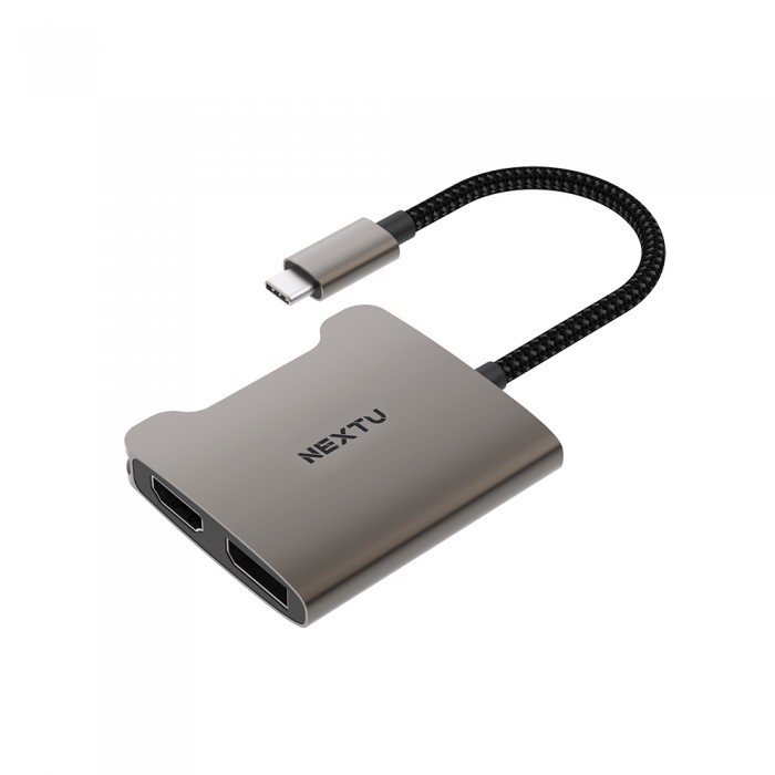 넥스트유 [인증판매] 넥스트유 Type-C HDMI + DP 멀티 디스플레이 허브 NEXT-2273TCH-4K