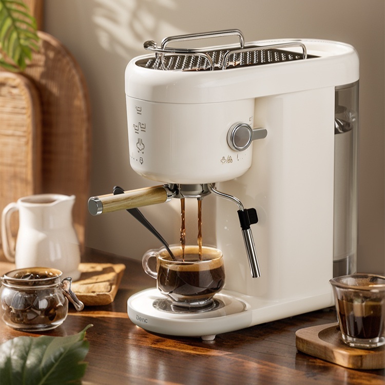 [해외] 라떼스팀가능한 미니 홈카페 가정용커피머신 반자동 커피메이커 가성비좋은 커피머신 추천
