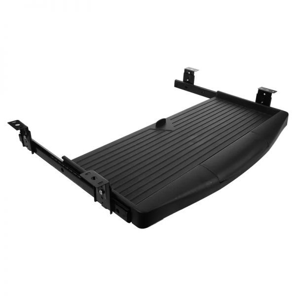 [해외] 조절 가능한 브래킷 키보드 트레이 스탠드 슬라이드 풀 아웃 데스크 오거나이저 마우스 컴퓨터 사무실 아래 알루