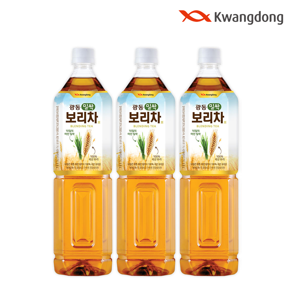광동 [광동직영] 밀싹보리차 1.5L x 12pet (유/무라벨 랜덤발송)