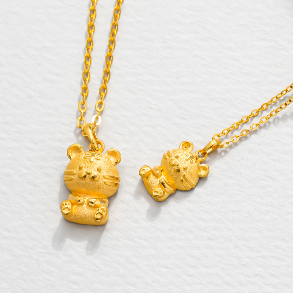 한국귀금속보석거래소] 24K 순금 돌목걸이 통통 호랑이 7.5g