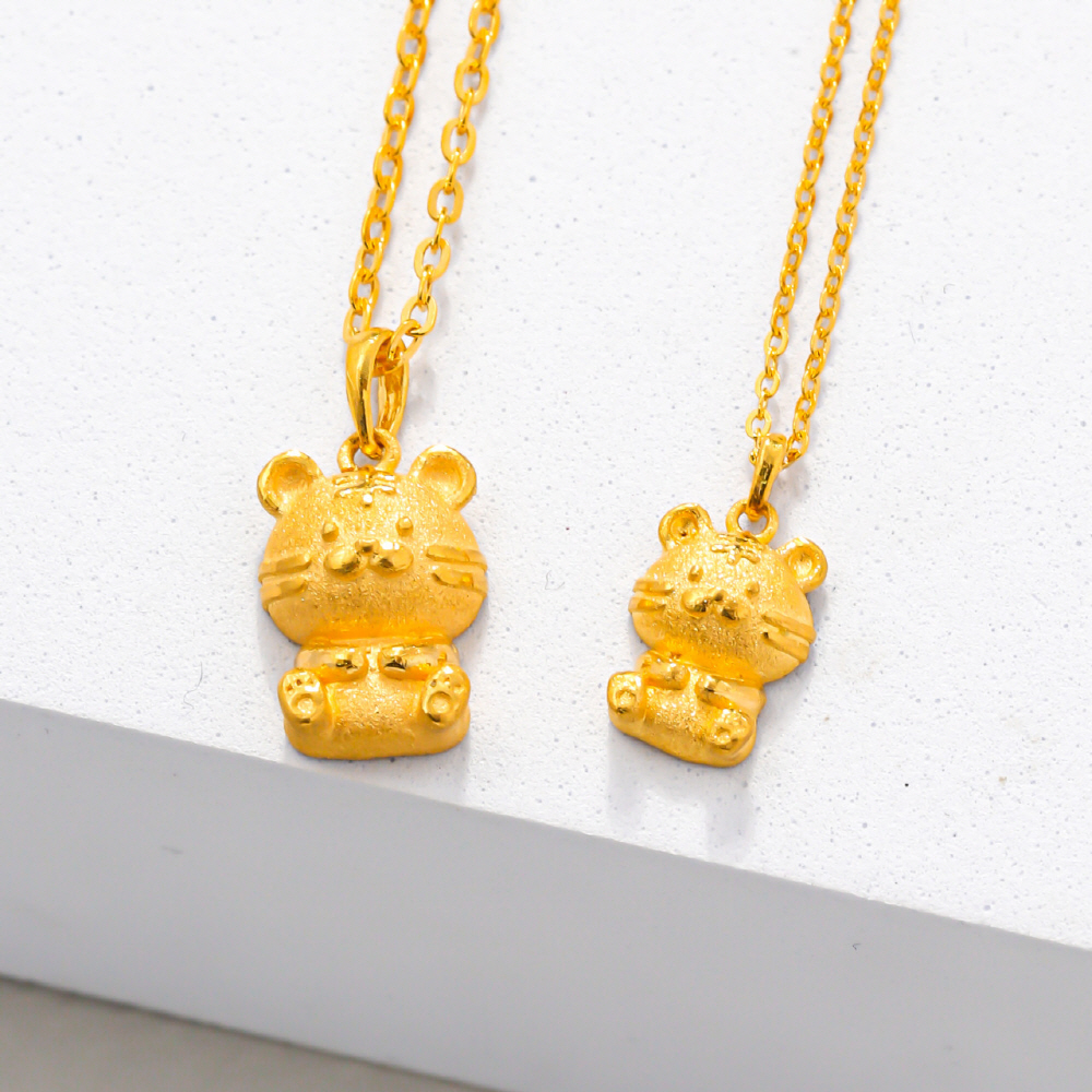 한국귀금속보석거래소] 24K 순금 돌목걸이 통통 호랑이 7.5g