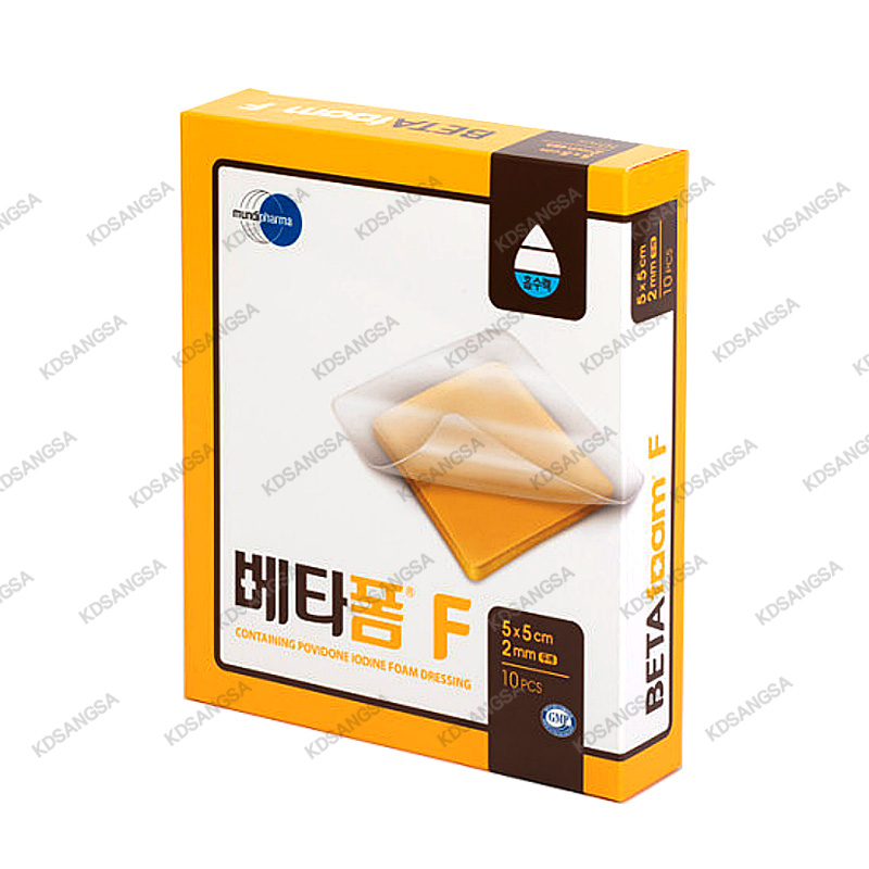 먼디파마 베타폼F 5x5cm 2mm 10매입 필름형 포비돈드레싱