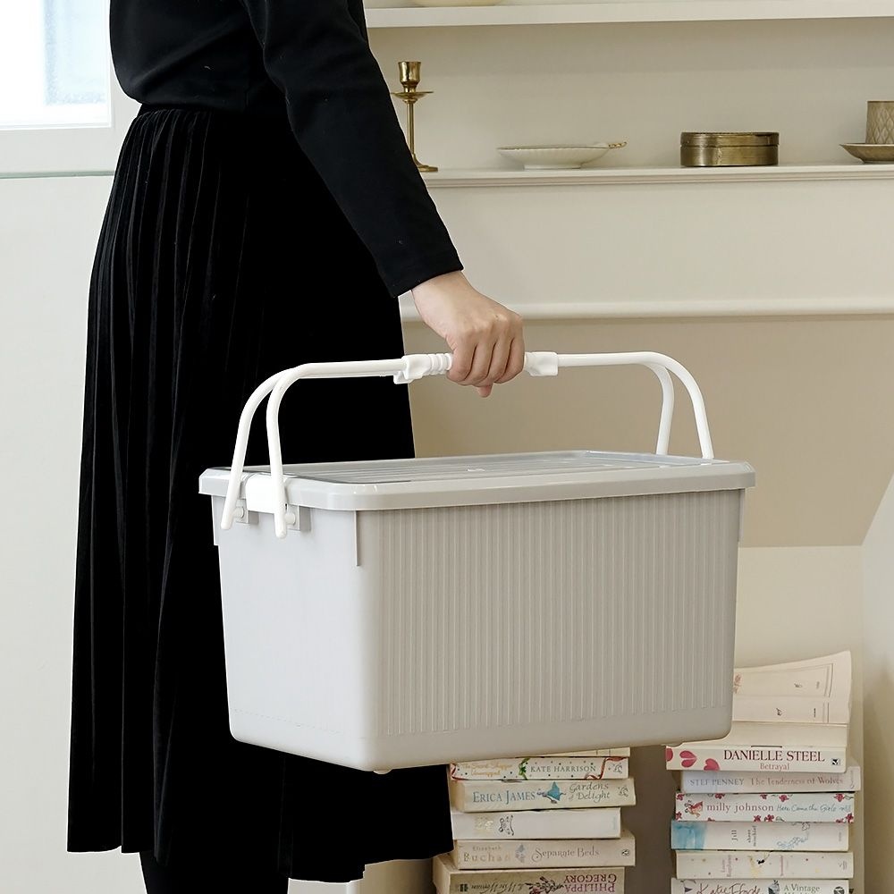 보노하우스 모니카 리빙박스 1개 펜트리 정리함 손잡이 수납 바스켓 차량용 캠핑 바구니