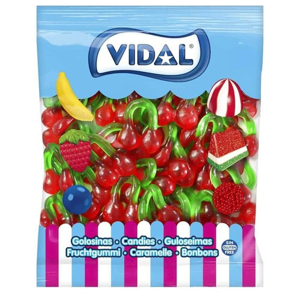 비달 자이언트 체리 캔디 1kg 레드 앤 그린 Vidal Candies. Giant Cherries. Red and green  cherry, image size:1000x1000