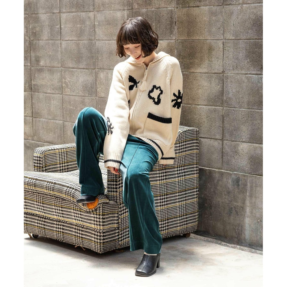[해외] NIKOAND 니코앤드 아트 모티브 집업 니트 가디건 2컬러 패턴