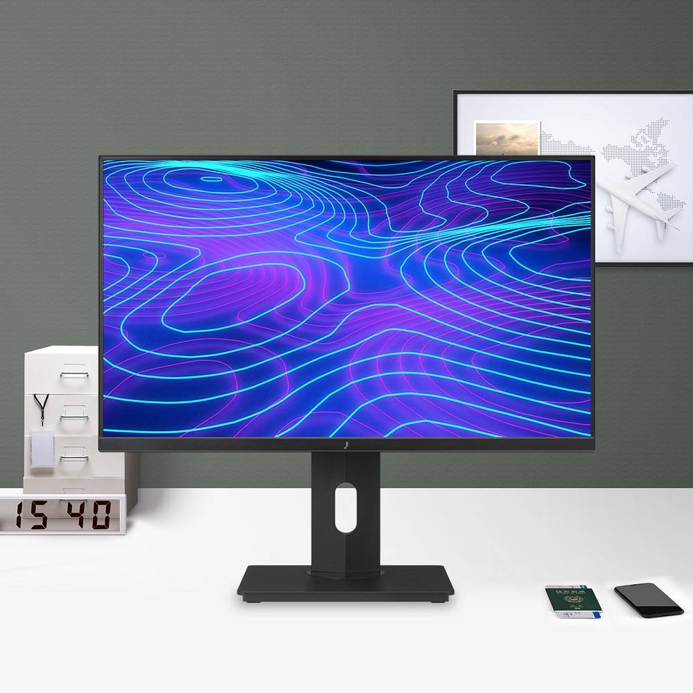 주연테크 V24FM-T 24형 터치 모니터 사무용 인터넷강의 온라인수업 피벗