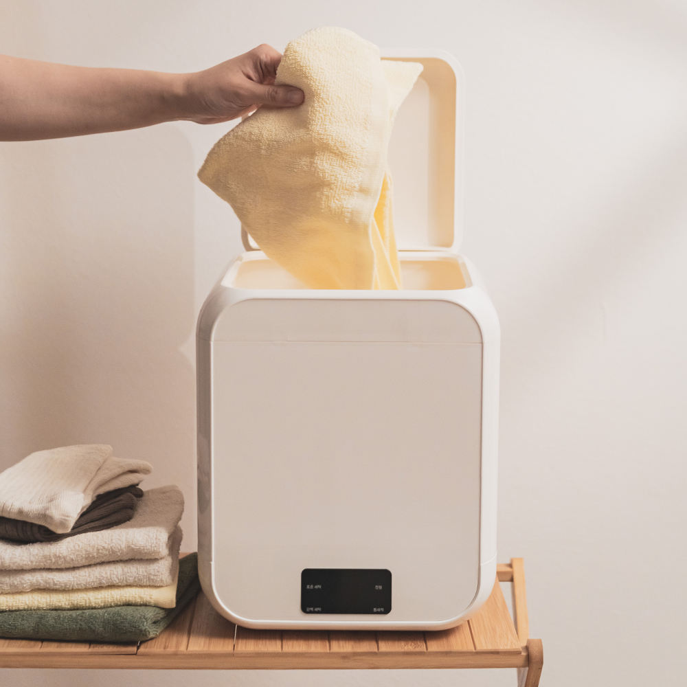 바이온 쉼공작소 미니밀리 UV 미니 세탁기 속옷 행주 수건 양말 소량 여행용 소형 세탁기