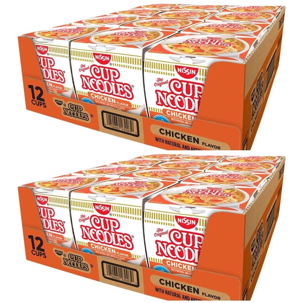 Nissin [해외] Nissin Cup Noodles Chicken 미국 닛신 컵 누들 라면 치킨 맛 64g 24개