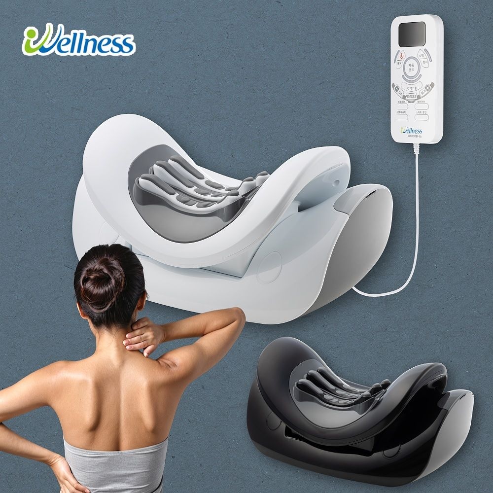 상품상세참조 웰바디 경추 마사지기 목 어깨지압 안마기 일자목 거북목 교정기 스마트 자동 마사지기