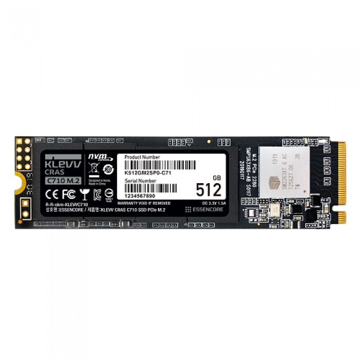 에센코어 클레브 에센코어 ESSENCORE KLEVV CRAS C710 M.2 NVMe (512GB) 내장형SSD