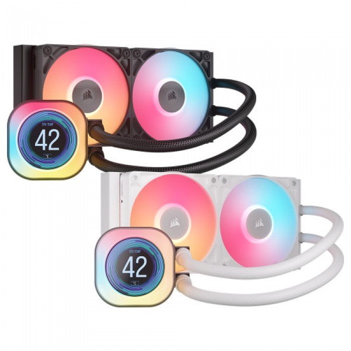 커세어 CORSAIR iCUE LINK TITAN 240 RX LCD (블랙) (정품) CPU 쿨러 수랭 팬 쿨러 A/S기간 6년"