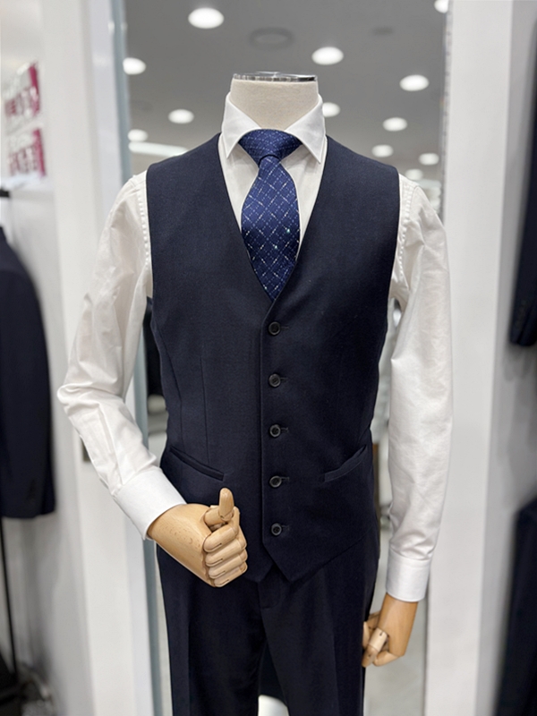 트루젠 [모다아울렛][트루젠]남성 울 캐시미어 98% 블랙 네이비 투톤 기본 정장 양복 조끼 베스트 DW9390_JK 전주김제점