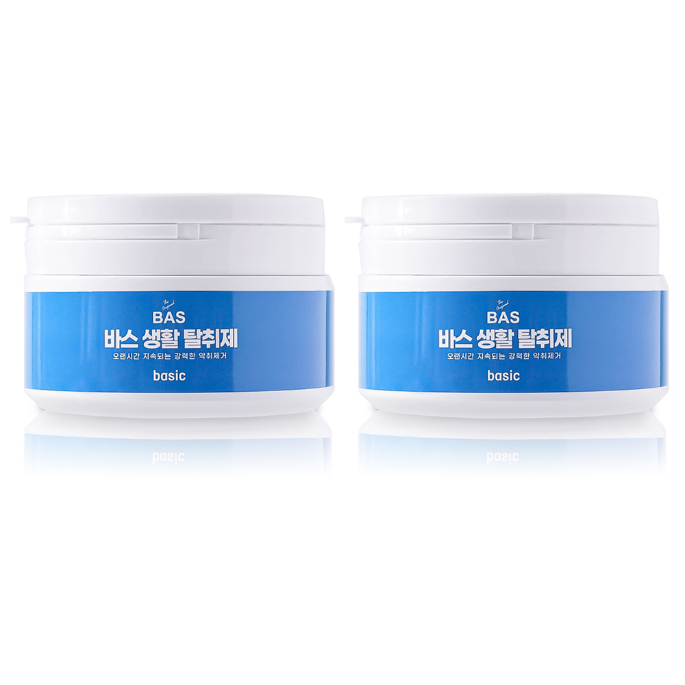 BAS 바스 탈취제 베이직 300g 2개 실내 새집 집안 화장실 욕실 담배 홀아비 다목적 생활 악취 냄새제거 고체형