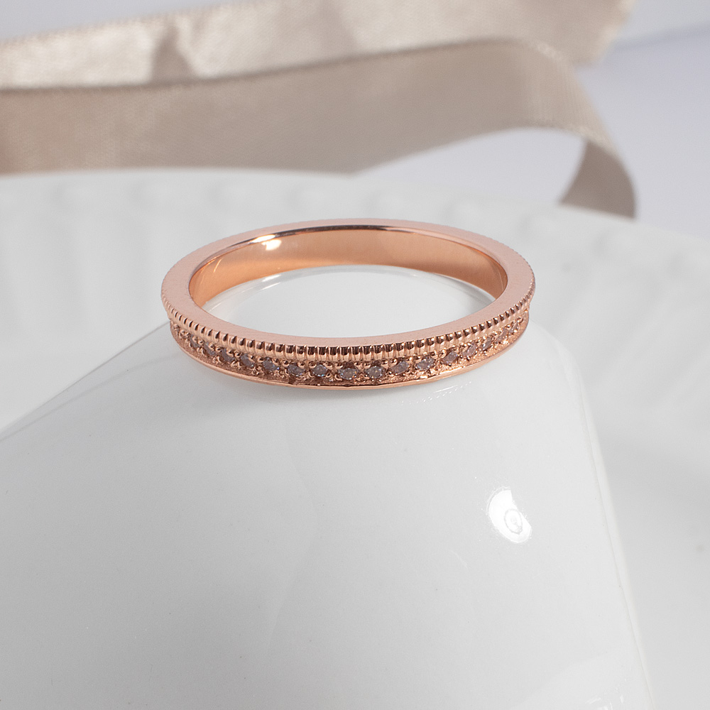 바인 큐빅 볼 라인 가드링 반지 레이어드 데일리 여자 친구 선물 생일 14K 18K