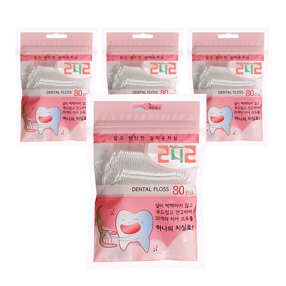 미소글로벌/미소인터내셔널 242 성인용 일회용치실 80개입 X4팩 세트 (총 320개)