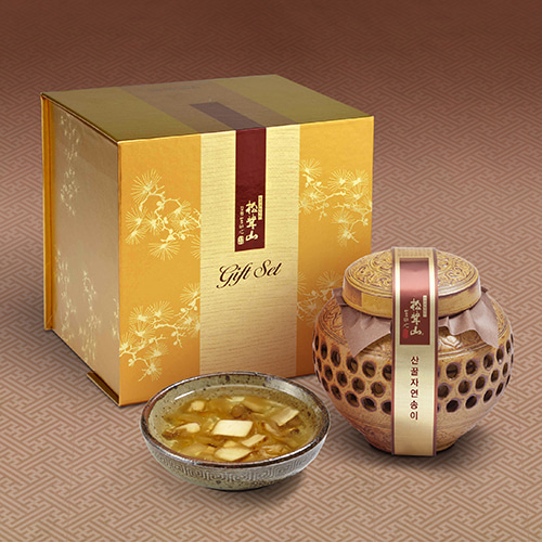 청정강원 자연산 송이버섯 꿀 400g/도자기