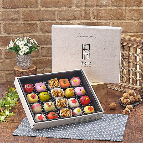 [동심결] 명인이 만든 수제 화과자50gx8개,화과정50gx8개,호두강정25gx4개/보자기포장